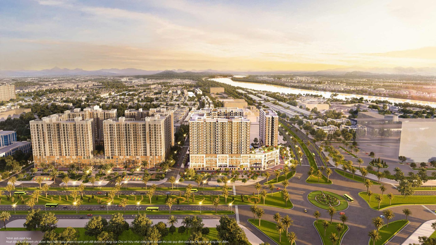 Phối cảnh dự án Vinhomes Star City nhìn từ trên cao